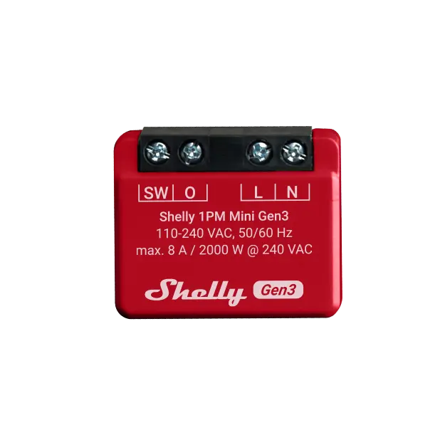 Shelly 1PM Mini WiFi Smart Switch with Power Metering